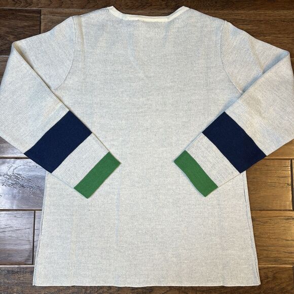 NWT Neve by CK Bradley Wool Sweater Off White Antlers Holiday Apres Women’s XL - Picture 3 of 6